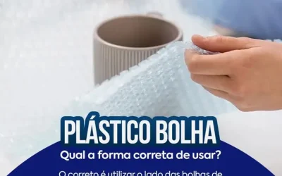 Plástico bolha forma correta de usar